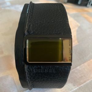 Diesel Unisex Digital Watch (Genuine Leather)